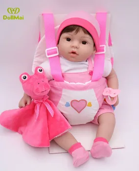 DollMai Reborn dolls 17"40cm soft silicone vinyl reborn baby dolls toy with pink/blue baby sling carrier bebes reborn bonecas
DollMai Reborn dolls 17"40cm soft silicone vinyl reborn baby dolls toy with pink/blue baby sling carrier bebes reborn bonecas