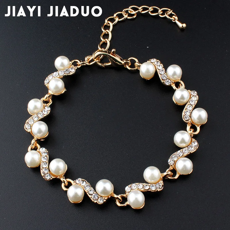 Jiayijiaduo Popular Ornaments White Imitation Pearl Bracelets for Women Jewelry Gold Color 801
Jiayijiaduo Popular Ornaments White Imitation Pearl Bracelets for Women Jewelry Gold Color 801
