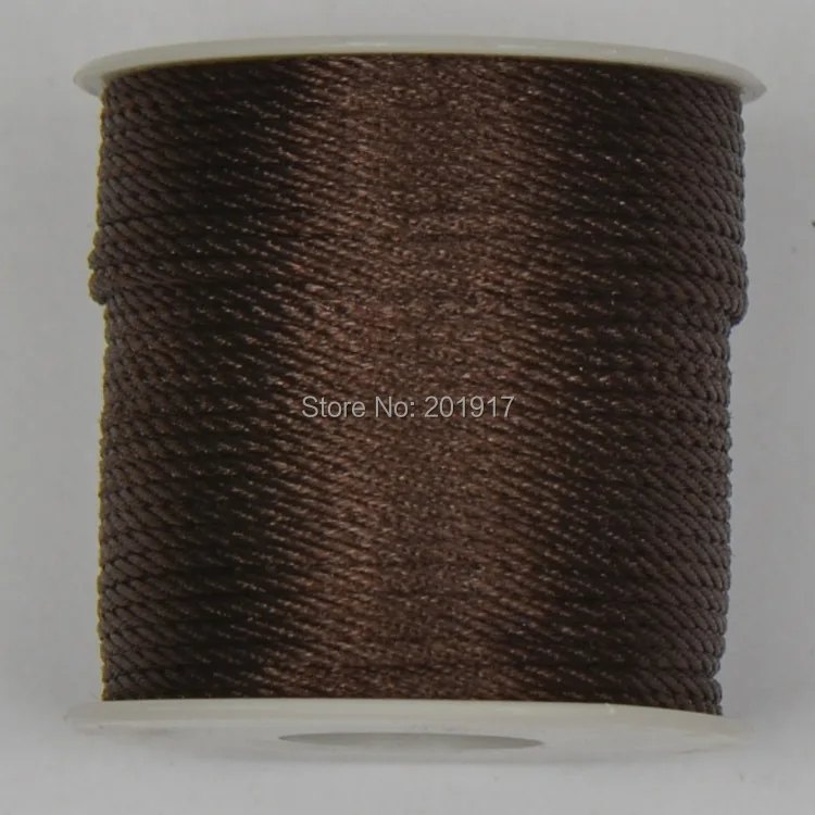 1mm Coffe Twisted Satin Nylon Twine Cord+Macrame Rope Shamballa Bracelet Necklace Chinese Knot String Cords Accessories 60m/roll
1mm Coffe Twisted Satin Nylon Twine Cord+Macrame Rope Shamballa Bracelet Necklace Chinese Knot String Cords Accessories 60m/roll