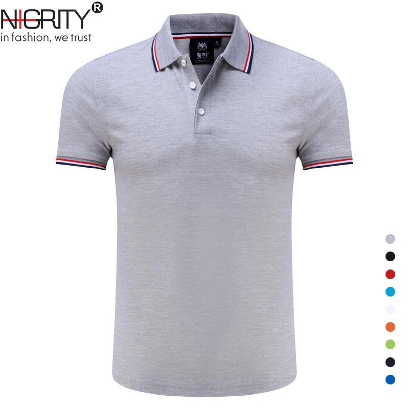NIGRITY 2019 Summer Cotton Man Polo Shirts Solid Color Short Sleeve Slim Breathable Famous Brand Men's Polos Shirts Male Tops
NIGRITY 2019 Summer Cotton Man Polo Shirts Solid Color Short Sleeve Slim Breathable Famous Brand Men's Polos Shirts Male Tops