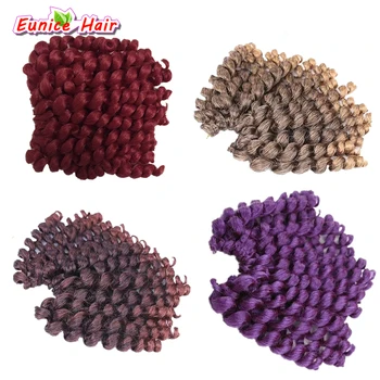 Ombre Wand Curl Crochet Braids hair extensions 10inch Bounce Twist Freetress Gogo Curly Jumpy Wand Curl Jamaican Synthetic Hair 
Ombre Wand Curl Crochet Braids hair extensions 10inch Bounce Twist Freetress Gogo Curly Jumpy Wand Curl Jamaican Synthetic Hair