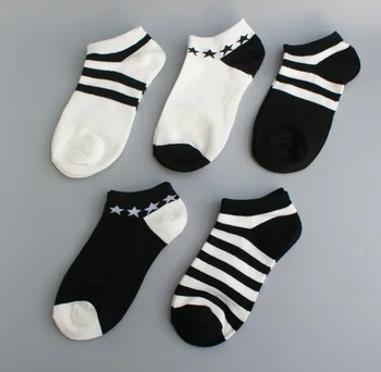 5 pairs Women Ankle Socks short sock Girls One Size soft cotton colors black white striped stars
5 pairs Women Ankle Socks short sock Girls One Size soft cotton colors black white striped stars
