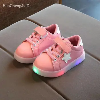Kids LED Glowing shoes 2018 New children Colorful flashing light Girls casual shoes Stars Boys Shoe with lights Size 21-30
Kids LED Glowing shoes 2018 New children Colorful flashing light Girls casual shoes Stars Boys Shoe with lights Size 21-30