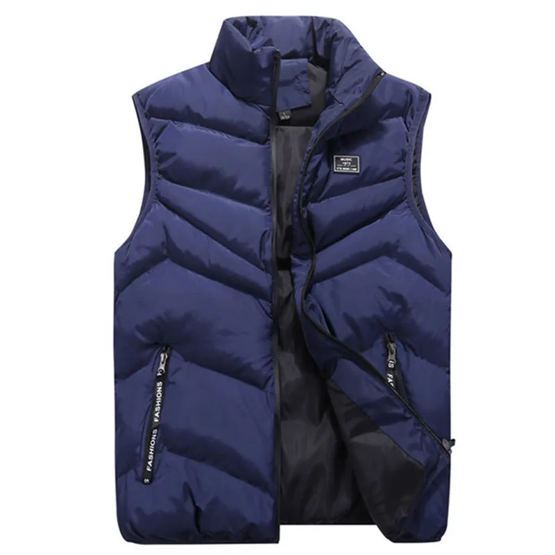 2019 Men's Fashion Down Cotton Vest Stand Collar Winter Windproof Warm Vests With Pockets Sleeveless Men Waistcoat Plus Size 4XL
2019 Men's Fashion Down Cotton Vest Stand Collar Winter Windproof Warm Vests With Pockets Sleeveless Men Waistcoat Plus Size 4XL