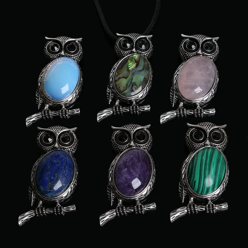 Hot Selling 27X53mm Multi colors Owl Necklace Pendant with Stone for Fashion Necklace Jewelry Making
Hot Selling 27X53mm Multi colors Owl Necklace Pendant with Stone for Fashion Necklace Jewelry Making