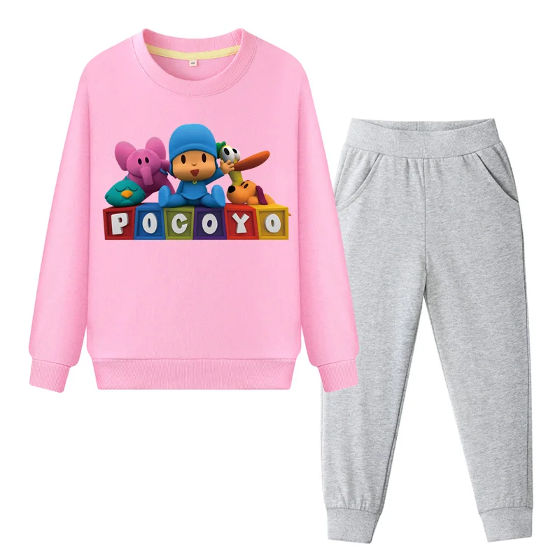 Фото Детский свитер с героями мультфильмов комплекты одежды толстовки капюшоном и
