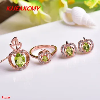KJJEAXCMY boutique jewels 925 silver inlaid natural olivine suit fashion gems jewelry 
KJJEAXCMY boutique jewels 925 silver inlaid natural olivine suit fashion gems jewelry