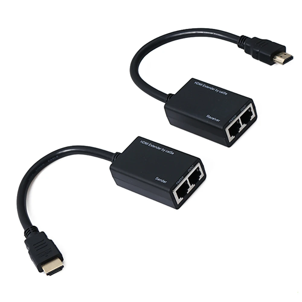 1 Pair Practical HDMI Over RJ45 CAT5e CAT6 UTP LAN Ethernet Balun Extender 30M Repeater For 3D 1080P Home TV
1 Pair Practical HDMI Over RJ45 CAT5e CAT6 UTP LAN Ethernet Balun Extender 30M Repeater For 3D 1080P Home TV