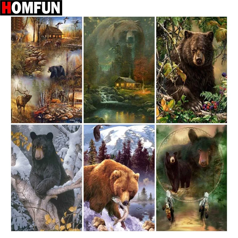 HOMFUN Full Square/Round Drill 5D DIY Diamond Painting "Animal bear landscape" 3D Embroidery Cross Stitch 5D Home Decor Gift
HOMFUN Full Square/Round Drill 5D DIY Diamond Painting "Animal bear landscape" 3D Embroidery Cross Stitch 5D Home Decor Gift