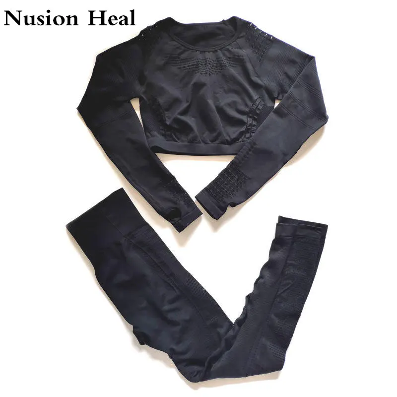 2 Pcs Yoga Top+Leggings Workout Clothes For Women Seamless Yoga Set Workout Gym Clothing Fitness Sport Suit Long Sleeve Gym Set
2 Pcs Yoga Top+Leggings Workout Clothes For Women Seamless Yoga Set Workout Gym Clothing Fitness Sport Suit Long Sleeve Gym Set