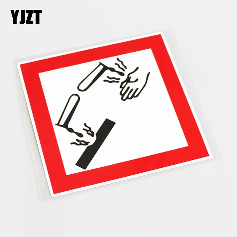 YJZT 16CM*16CM Fashion Warning Mark Decal PVC Decoration Car Sticker 13-0600 | Автомобили и мотоциклы