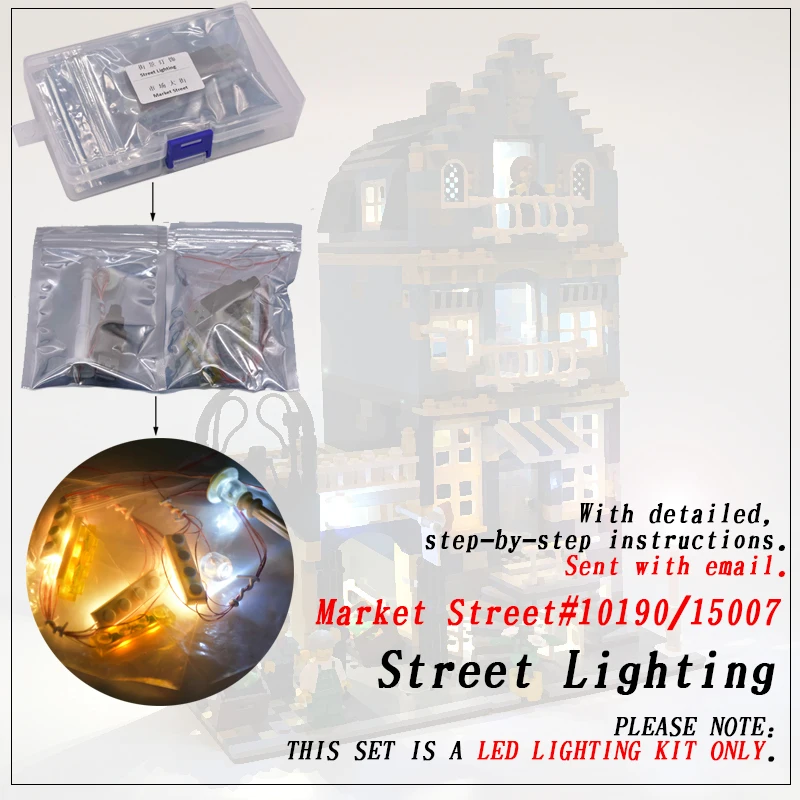 Led Light Set (only light included ) For legoings 10190 Market Street Compatible 15007 Streetview Creator Building Blocks Bricks
Led Light Set (only light included ) For legoings 10190 Market Street Compatible 15007 Streetview Creator Building Blocks Bricks
