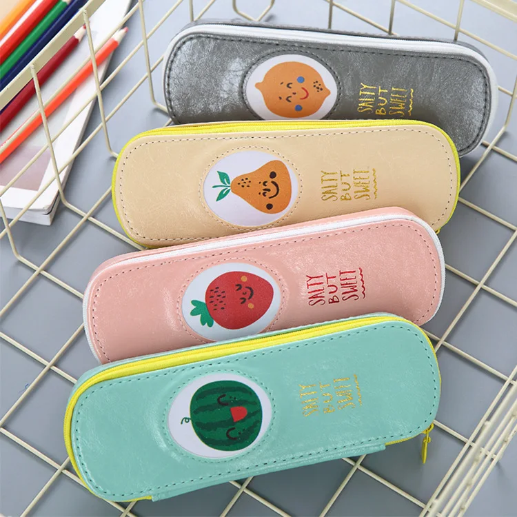 Fruit Pencil Case Candy Color Leather Pen Case Box Kawaii Pencilcase for Students Gift Office School Supplies Korean Stationery
Fruit Pencil Case Candy Color Leather Pen Case Box Kawaii Pencilcase for Students Gift Office School Supplies Korean Stationery