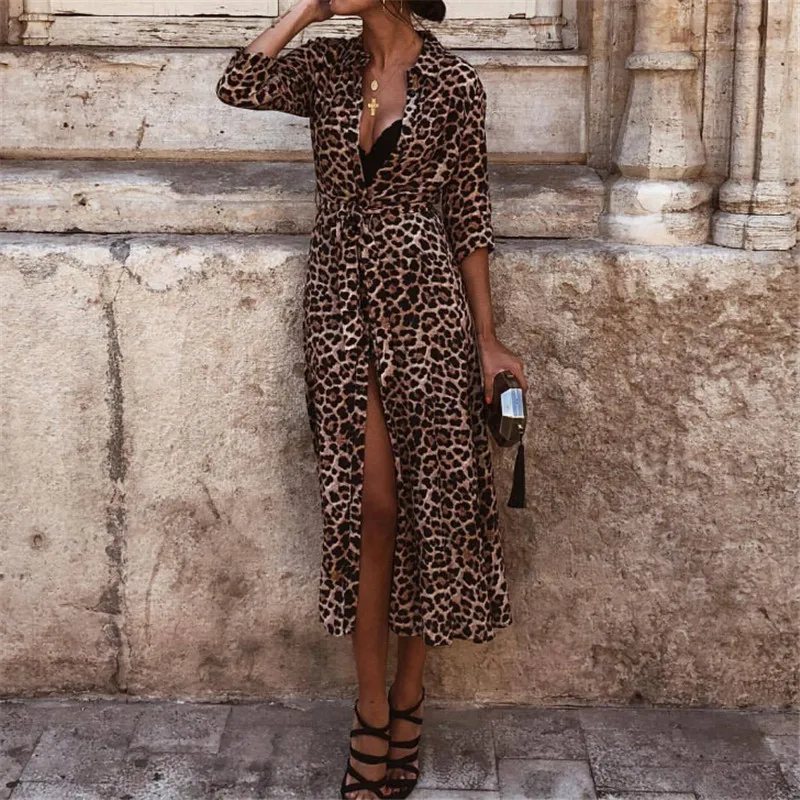 Women Dress Autumn 2018 Ladies Leopard Print Dresses Sexy Women V Neck Long Sleeve Midi Dress Womens Dresses Fall Evening Party
Women Dress Autumn 2018 Ladies Leopard Print Dresses Sexy Women V Neck Long Sleeve Midi Dress Womens Dresses Fall Evening Party