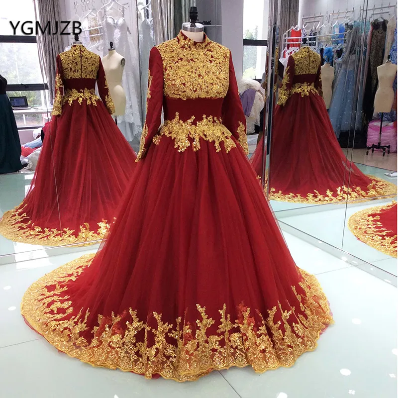 Женское длинное вечернее платье, бордовое бальное платье с золотыми кружевами и длинными рукавами, с аппликацией, в арабском стиле, для выпускного вечера, 2018 
Женское длинное вечернее платье, бордовое бальное платье с золотыми кружевами и длинными рукавами, с аппликацией, в арабском стиле, для выпускного вечера, 2018
