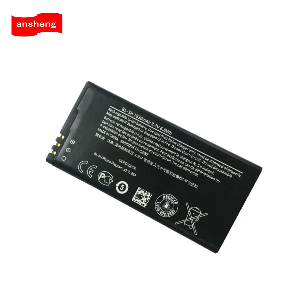 High Quality 1830mAh BL-5H battery for Nokia Lumia 630 38 635 636 Lumia630 RM-977 RM-978 BL5H BL 5H Mobile phone
High Quality 1830mAh BL-5H battery for Nokia Lumia 630 38 635 636 Lumia630 RM-977 RM-978 BL5H BL 5H Mobile phone