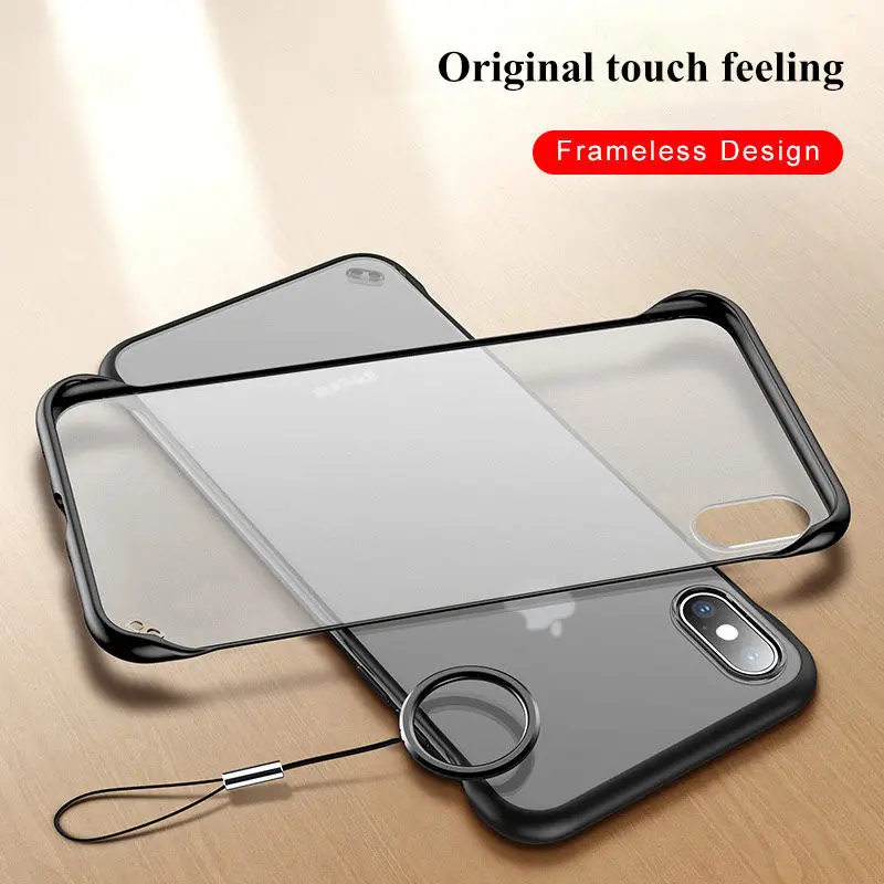 Transparent Frameless With Finger Ring Phone Case For iPhone X XR XS Max 6 6s 7 8 Plus Scrub Hard PC For iPhone X Back Cover
Transparent Frameless With Finger Ring Phone Case For iPhone X XR XS Max 6 6s 7 8 Plus Scrub Hard PC For iPhone X Back Cover