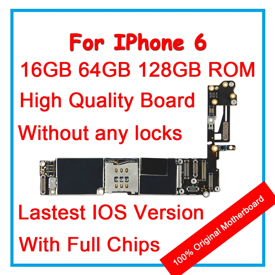 For iPhone 6 16GB 64GB 128GB ROM 100% Original Motherboard not locked Mainboard With Chips IOS Logic Board Without Touch ID
For iPhone 6 16GB 64GB 128GB ROM 100% Original Motherboard not locked Mainboard With Chips IOS Logic Board Without Touch ID