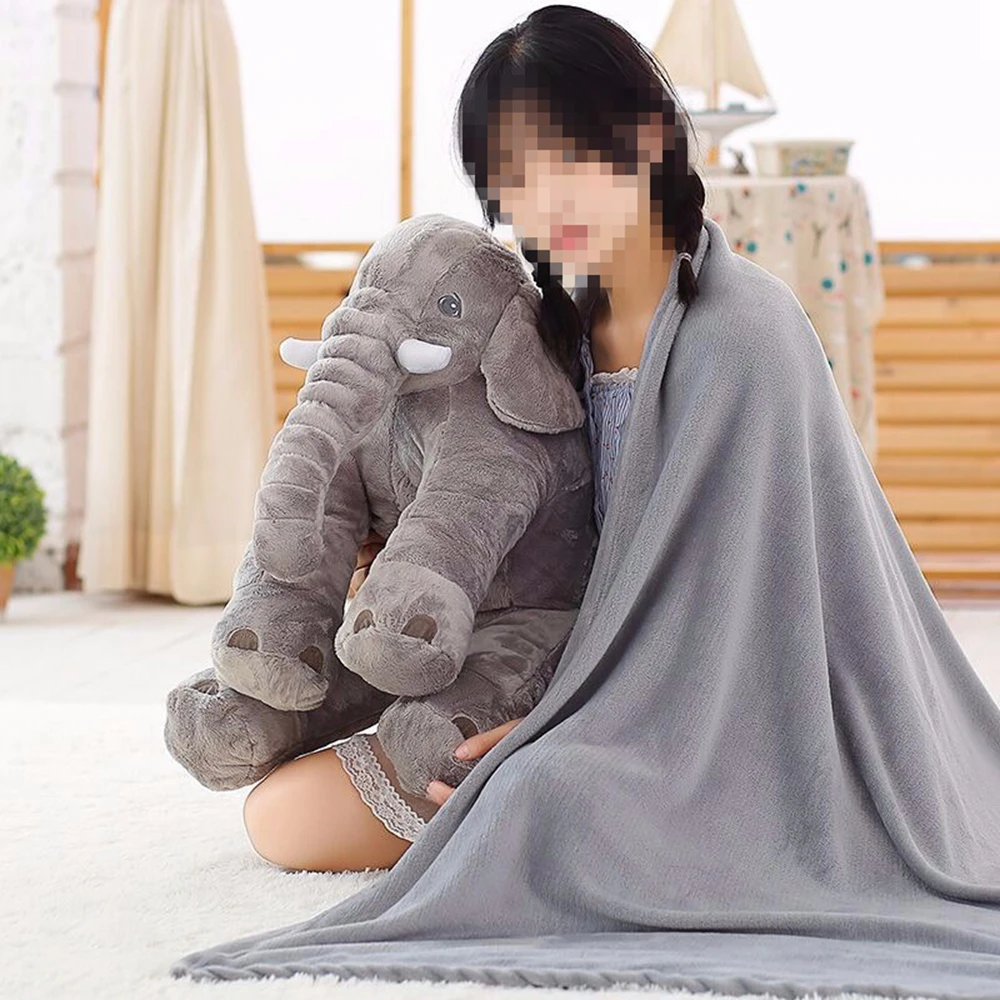 60cm Height Large Plush Elephant Doll Toy With Blanket Super Soft Accompany Sleeping Back Cushion Cute Stuffed Elephant Baby
60cm Height Large Plush Elephant Doll Toy With Blanket Super Soft Accompany Sleeping Back Cushion Cute Stuffed Elephant Baby