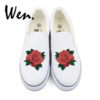 Wen Womens Slip-on Canvas Shoes Flower Original Design Red Rose Low Top Flat Platform Sneakers Strapless Shallow Mouth Plimsolls
Wen Womens Slip-on Canvas Shoes Flower Original Design Red Rose Low Top Flat Platform Sneakers Strapless Shallow Mouth Plimsolls