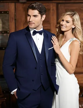 Custom New Long Satin Satin Lapel Gown Tuxedo Dark Blue Men's Suit Wedding Best Men's Blazer (Jacket + Pants + Tie + Vest) B945
Custom New Long Satin Satin Lapel Gown Tuxedo Dark Blue Men's Suit Wedding Best Men's Blazer (Jacket + Pants + Tie + Vest) B945