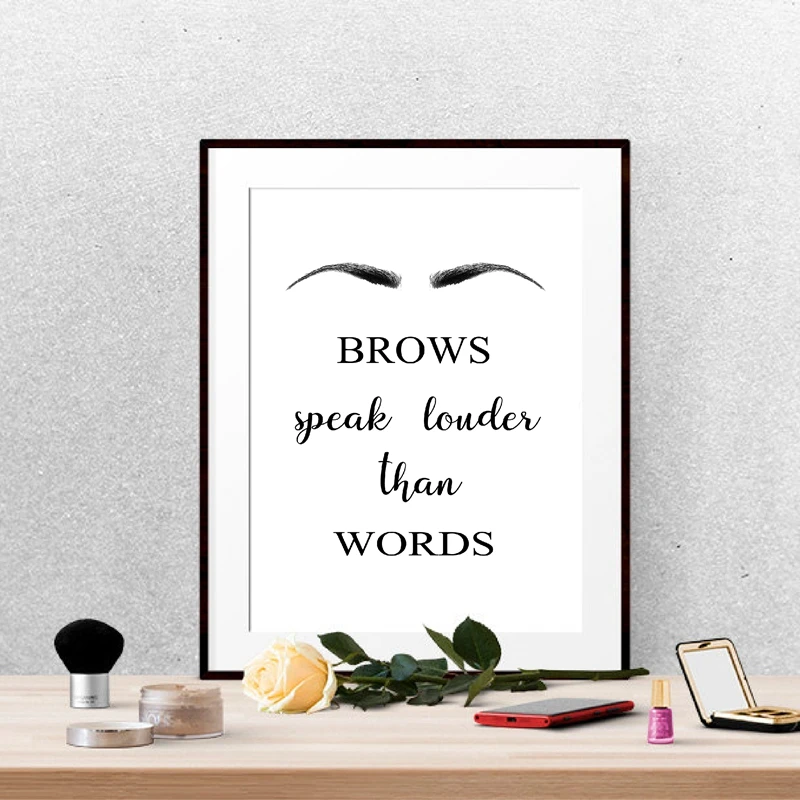 Brows Canvas Painting Salon Decor