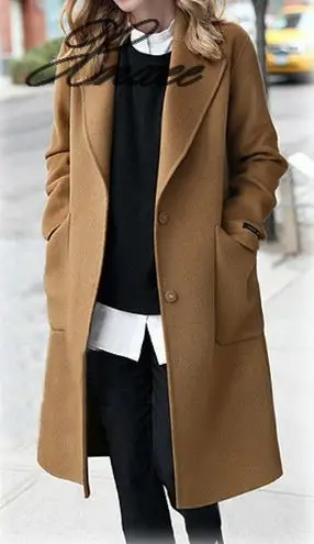 Women's Casual Woolen Coat 2019 Spring Autumn Large Size Loose Blend Winter Jacket Long Sleeve Plus Size Wool Overcoats 5XL Xnxee
Women's Casual Woolen Coat 2019 Spring Autumn Large Size Loose Blend Winter Jacket Long Sleeve Plus Size Wool Overcoats 5XL Xnxee