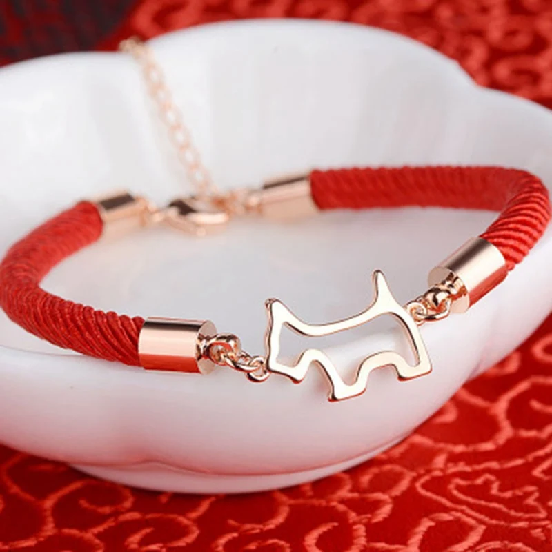

New year gifts jewelery wristband jewelry zodiac signs animal dog charms a bracelet women's cuff bracelets for women