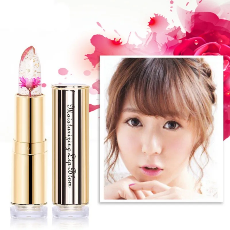 Gold Foil Flowers Transparent Lipstick Magic Color Temperature Change Beautiful Jelly Flower Lipstick Moisturizing Lipstick
Gold Foil Flowers Transparent Lipstick Magic Color Temperature Change Beautiful Jelly Flower Lipstick Moisturizing Lipstick