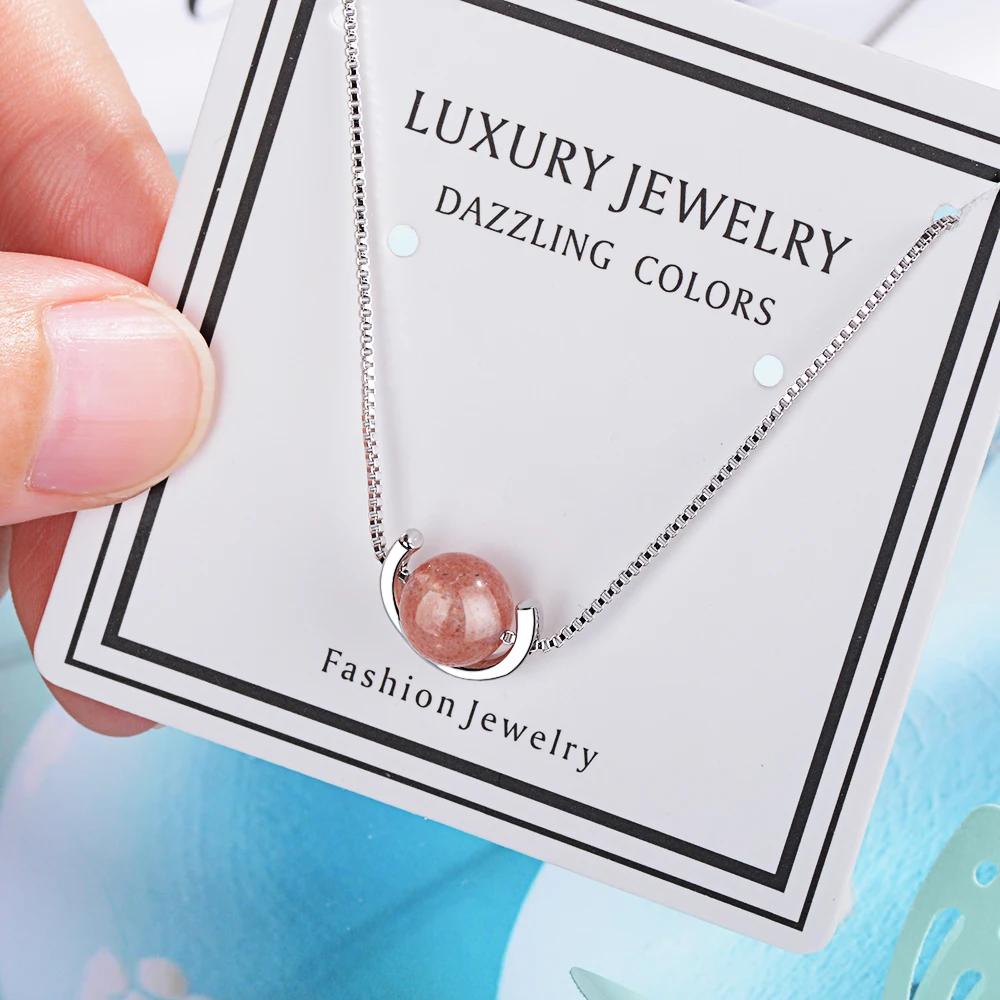 anenjery Simple 925 Sterling Silver Necklaces For Women Natural Strawberry Crystal Lucky Beads Necklace Birthday Gift S-N248
anenjery Simple 925 Sterling Silver Necklaces For Women Natural Strawberry Crystal Lucky Beads Necklace Birthday Gift S-N248