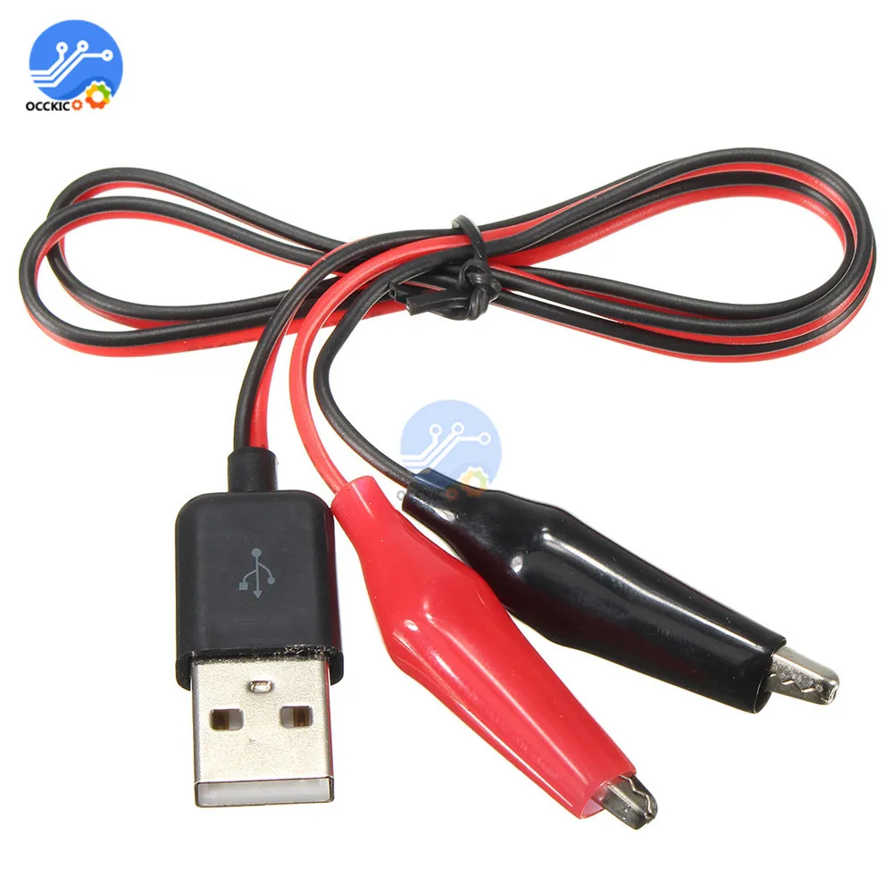 Alligator Test Clips Clamp to USB Adapter Male Connector Power Supply Adapter Wire 58CM USB Adapter Connector Reciever
Alligator Test Clips Clamp to USB Adapter Male Connector Power Supply Adapter Wire 58CM USB Adapter Connector Reciever