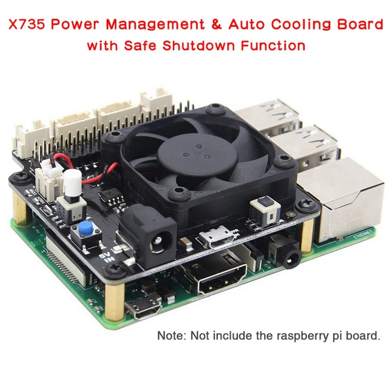 For Raspberry Pi X735 Power Management & Auto Cooling Expansion Board With Safe Shutdown For Raspberry Pi 3B+(Plus)/3B/2B+
For Raspberry Pi X735 Power Management & Auto Cooling Expansion Board With Safe Shutdown For Raspberry Pi 3B+(Plus)/3B/2B+