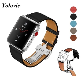 Yolovie Genuine Leather Band For Apple Watch 40mm 44mm.Metal Butterfly Buckle Band For Apple Watch 38mm 42mm Series5 4 3 2 1
Yolovie Genuine Leather Band For Apple Watch 40mm 44mm.Metal Butterfly Buckle Band For Apple Watch 38mm 42mm Series5 4 3 2 1