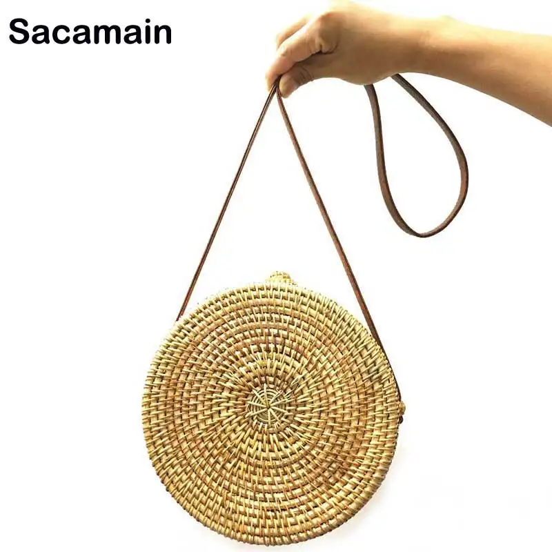 Sac a main Round Straw Beach Bag Rattan Woven Round Bags For Women Handmade Crossbody Shoulder Travel Summer Cross Straw Bags
Sac a main Round Straw Beach Bag Rattan Woven Round Bags For Women Handmade Crossbody Shoulder Travel Summer Cross Straw Bags