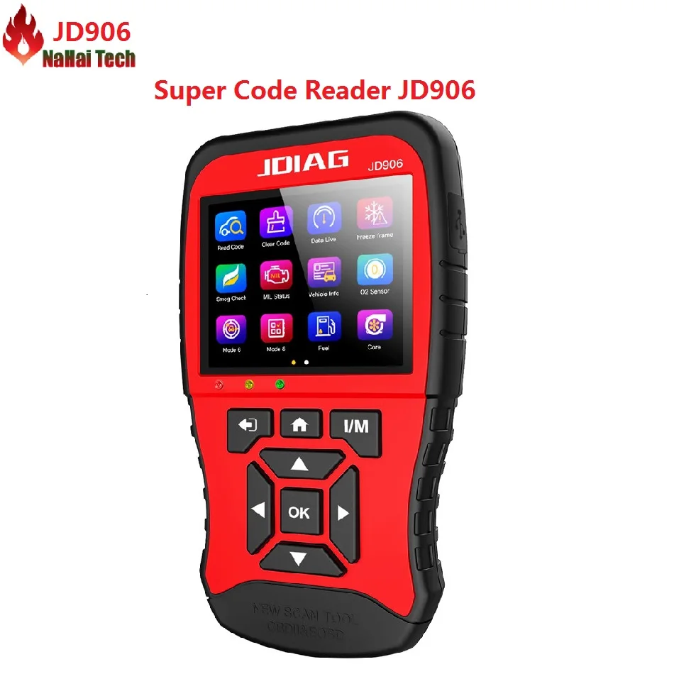 New Scan Tool OBDII/EOBD Code Reader JDiag JD906 Read engine/emission related fault error codes JD906 JD906S auto Scanner
New Scan Tool OBDII/EOBD Code Reader JDiag JD906 Read engine/emission related fault error codes JD906 JD906S auto Scanner