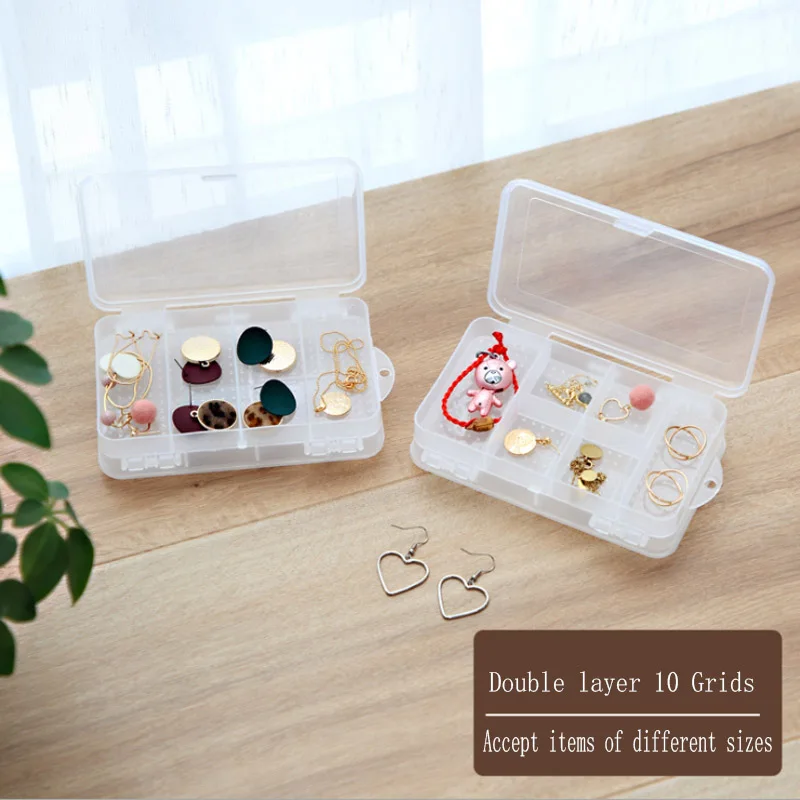 Transparent Plastic Receiving Box Multi-checked Double-sided Simple Separated Jewelry Box Earrings Finishing Box Jewelry Box
Transparent Plastic Receiving Box Multi-checked Double-sided Simple Separated Jewelry Box Earrings Finishing Box Jewelry Box