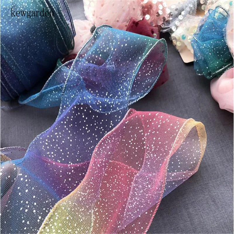 Wholesale DIY Hair Bowknot Accessories Rainbow Gradient Glitter Powder Lace Gauze Voile Ribbon Handmade Tape Webbing 20 Meters
Wholesale DIY Hair Bowknot Accessories Rainbow Gradient Glitter Powder Lace Gauze Voile Ribbon Handmade Tape Webbing 20 Meters