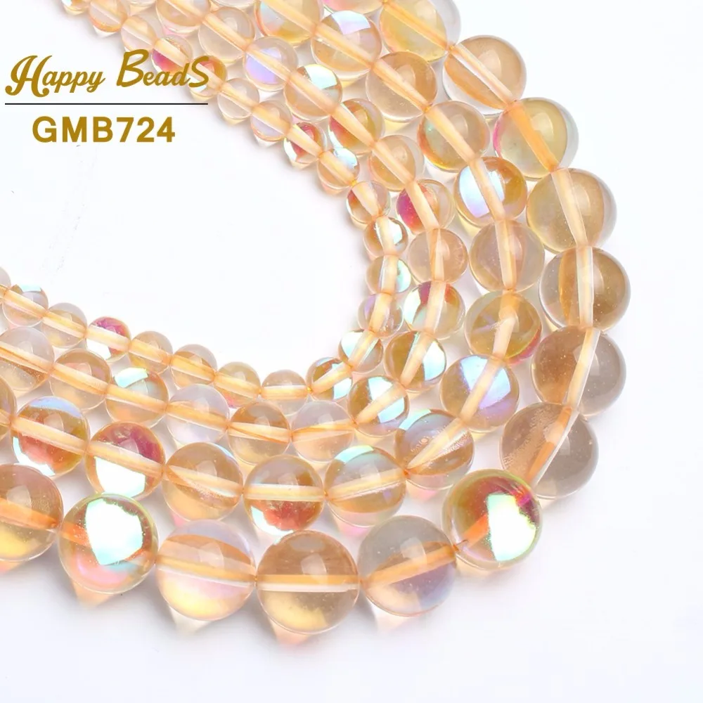 Natural Yellow Glitter Crystal Moon Stone Beads Smooth Round Loose Beads For Jewelry Making Diy Bracelet 15"inches 6/8/10/12MM
Natural Yellow Glitter Crystal Moon Stone Beads Smooth Round Loose Beads For Jewelry Making Diy Bracelet 15"inches 6/8/10/12MM