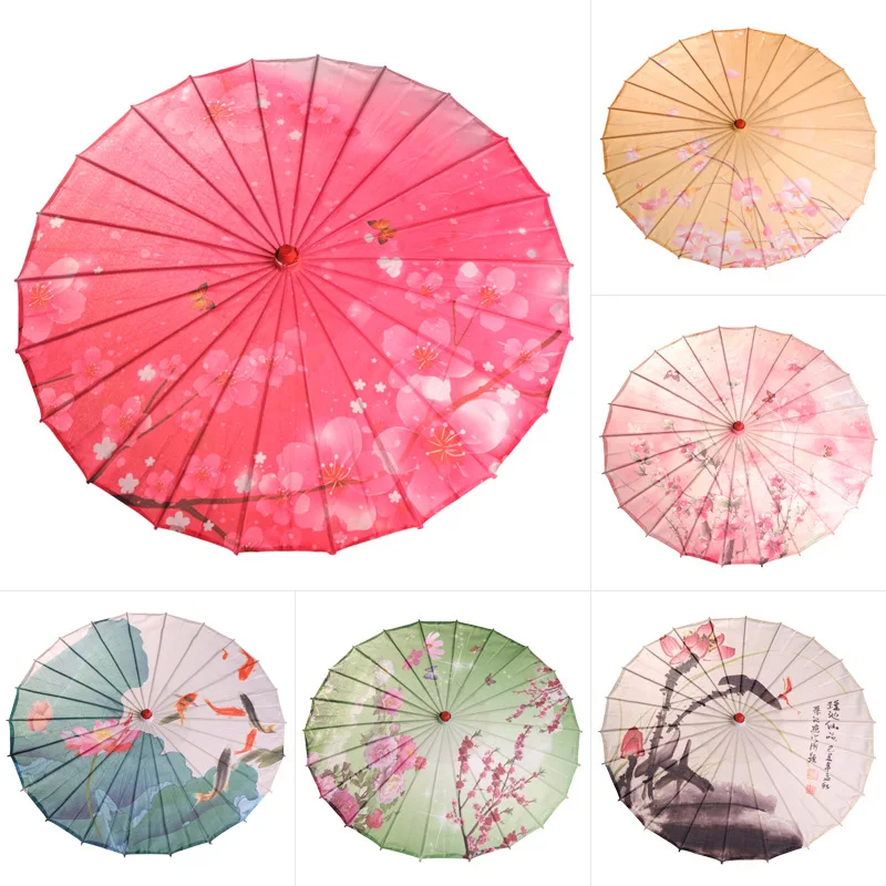 

Decoration Craft Oilpaper Umbrella Cheongsam Performance Dance Silk Umbrella for Photography Props Wedding Party