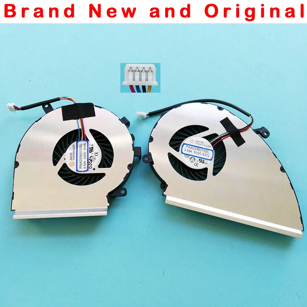 New original CPU GPU Cooling Fan For MSI GE72VR GP72VR 6RF 7RF GP72MVR GL72VR FAN COOLER PAAD06015SL N366 N372 DC 5V 0.55A
New original CPU GPU Cooling Fan For MSI GE72VR GP72VR 6RF 7RF GP72MVR GL72VR FAN COOLER PAAD06015SL N366 N372 DC 5V 0.55A