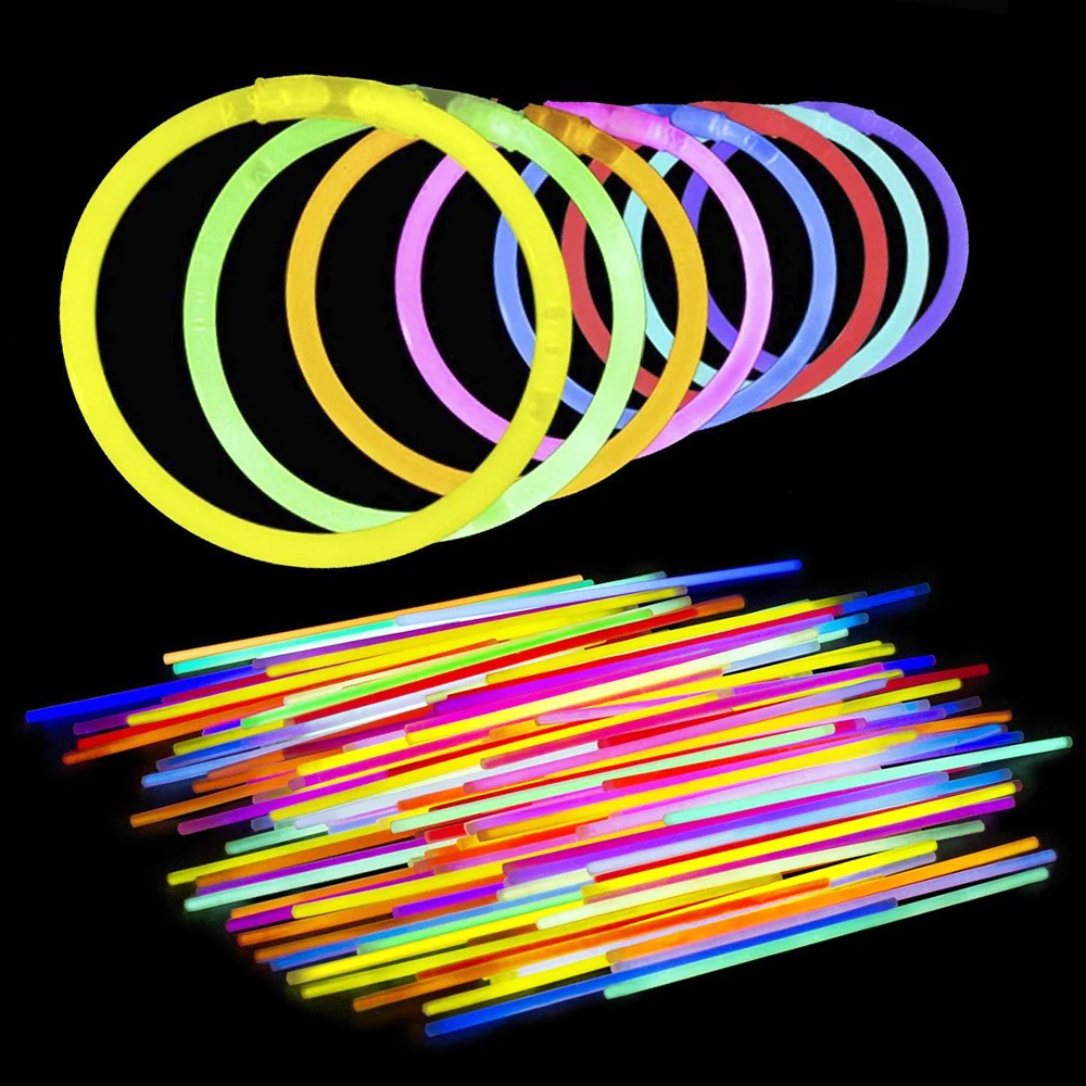 100/200pcs LED Light Sticks Fluorescence Glowstick Bracelets Necklace Multi-Color Light Stick Halloween Christmas Party Toys
100/200pcs LED Light Sticks Fluorescence Glowstick Bracelets Necklace Multi-Color Light Stick Halloween Christmas Party Toys