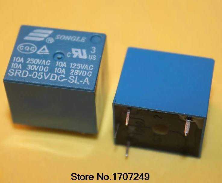Бесплатная доставка 100% новое оригинальное реле 10 шт./лот SRD-05VDC-SL-A 5V 10A 4PIN T73
Бесплатная доставка 100% новое оригинальное реле 10 шт./лот SRD-05VDC-SL-A 5V 10A 4PIN T73