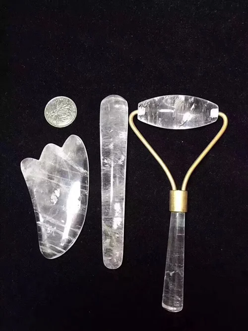natural clear &rose crystal Facial massage beauty wand scraping massage tool SPA therapeutic relief skin as for gift
natural clear &rose crystal Facial massage beauty wand scraping massage tool SPA therapeutic relief skin as for gift