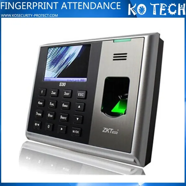 

TCP/IP USB fingerprint time and attendance systems 3 inch color screen with RFID card reader zk hot device S30 time attendance