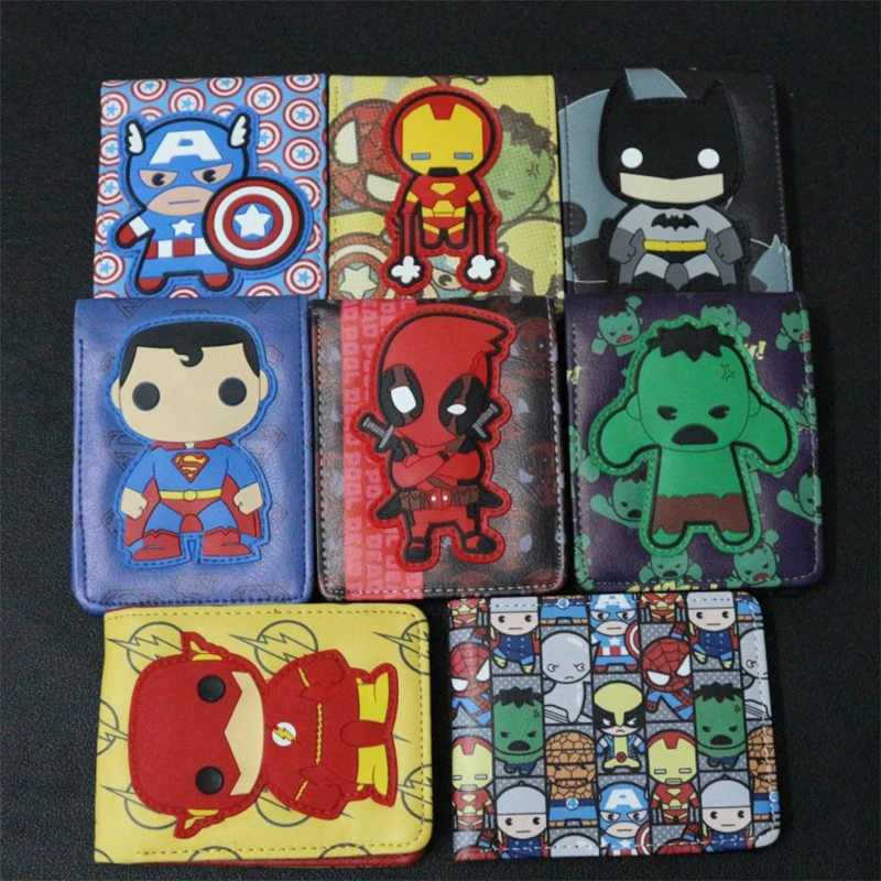 The Avengers DC Marvel Super Heroes Batman Superman The Flash Q Version toys Cartoon Wallets Cosplay Leather PU Bifold Purse
The Avengers DC Marvel Super Heroes Batman Superman The Flash Q Version toys Cartoon Wallets Cosplay Leather PU Bifold Purse
