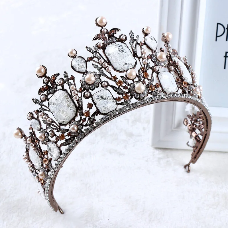 Manwii Baroque golden nature stone luxury fashion bridal headpieces Tiaras and Crowns Bridal Weddings Hair Accessories AQ2042
Manwii Baroque golden nature stone luxury fashion bridal headpieces Tiaras and Crowns Bridal Weddings Hair Accessories AQ2042