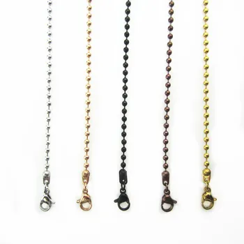 Hot selling 10pcs/lot mix 5 color 30 inches stainless steel ball chains necklace chain for glass floating lockets
Hot selling 10pcs/lot mix 5 color 30 inches stainless steel ball chains necklace chain for glass floating lockets