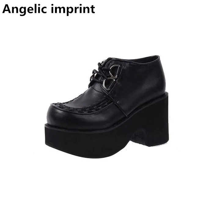 Angelic imprint Japan style woman mori girl lolita cosplay punk shoes lady high trifle heels pumps women dress shoes lace up 9cm
Angelic imprint Japan style woman mori girl lolita cosplay punk shoes lady high trifle heels pumps women dress shoes lace up 9cm