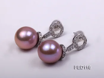 New Arriver Natural Pearl Jewellery Big Size 13mm Purple Freshwater Pearl S925 Silver Rhinestone Earring Charming Women Gift
New Arriver Natural Pearl Jewellery Big Size 13mm Purple Freshwater Pearl S925 Silver Rhinestone Earring Charming Women Gift