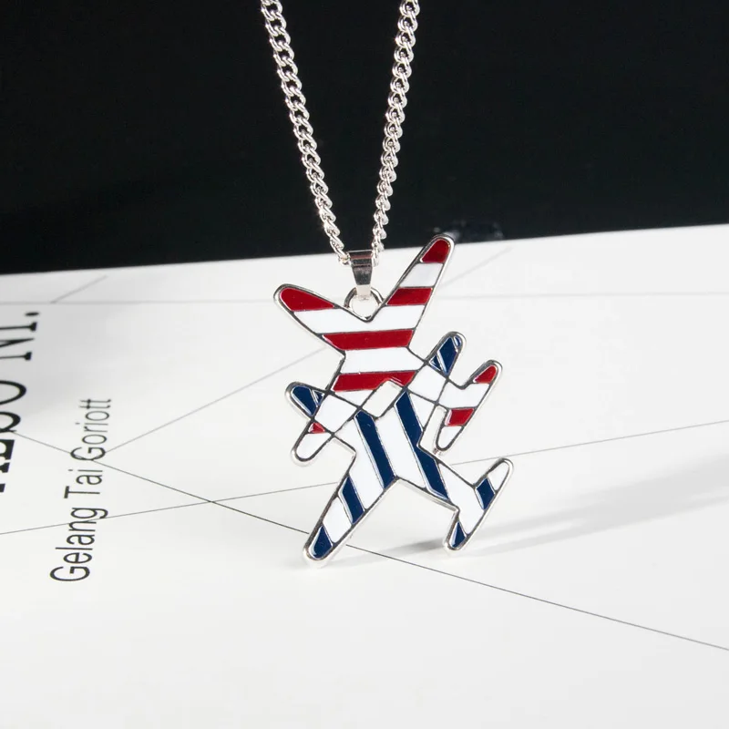 New Design Cute Enamel Silver Color Lucky Double Planes Necklaces & Pendants Trendy Aircraft Stainless Steel Necklaces Jewelry 
New Design Cute Enamel Silver Color Lucky Double Planes Necklaces & Pendants Trendy Aircraft Stainless Steel Necklaces Jewelry